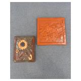 Artisan Terracotta Glazed Sunflower & Bird Tiles
