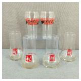 VTG 7UP & Coca Cola Glasses