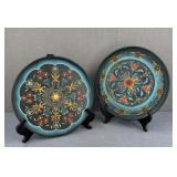 VTG - 14" Tole Painted Plater & Wall Hanger