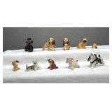 Vintage-Mini Ceramic Dog Figurines