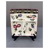 Onieda Strawberry Plaid Serving Platter
