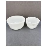 2-VTG-Pyrex-Hamilton Beach Milk Glass Mixing Bowls