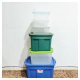 6 Small Medium & Large Storage Totes