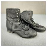 Black Leather Ariat Lace-up Boot