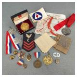 Military Patches Pins & VTG Sports Medals