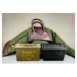 Ammo Cans & Boyt Canvas/Leather Rifle Case
