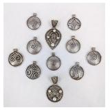 Silver Plate Large Pendants