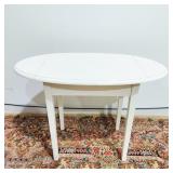 Small White Wood Folding Side Tabe