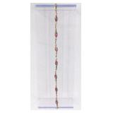 Plated .925 Sterling Silver Red Stone Bracelet