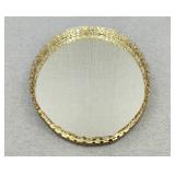 VTG Brass Mirrored Vanity Tray