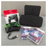 Nintendo Switch Just Dance x2 Controllers & Case