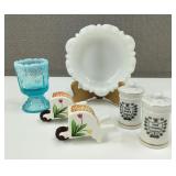 VTG S/P Shakers Milk Glass Toothpick Holder