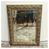 VTG-Large French Style Ornate Gold Leaf Mirror
