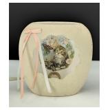Epic Vintage Kitten & Butterfly Lamp