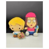 10" Big Head Plush Meg & Fred