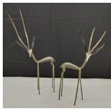 MCM Solid Brass Antelope/Gazelle Figurines