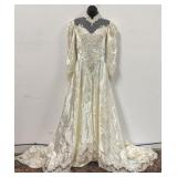 VTG 1980s Satine Wedding Gown Size 12