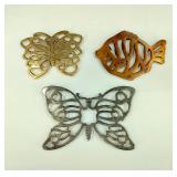 VTG Trivets Fish & Butterfly