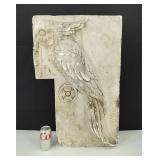 Large Vintage Parot Bas-Relief Wall Plaque