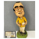 1970 Kimr Chalkware Richard Nixon Golf Statue +
