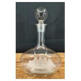 VTG Tuscany Etched Glass Clipper Decanter