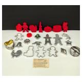 VTG Metal & Plastic Cookie Cutters All Seasons 20+