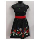 VTG Jenni 1970s Floral Linen Sun Dress Size 11/12