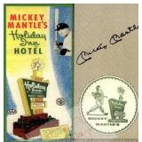 Mickey Mantle Holiday Inn Facsimile Auto Card