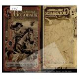 2025 Oklahoma 1/2 Goldback 24K Gold Note 1/2000