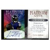Lamar Jackson Platinum Cuts Card Facsimile Auto