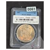1887 Morgan Silver Dollar PCGS MS65 Toned Coin