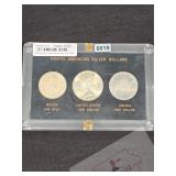 North American Silver Dollars 3 Coin Set 1922
