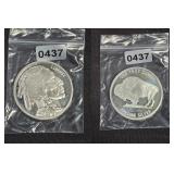 Buffalo Indian Head 1 oz .999 Fine Silver Round