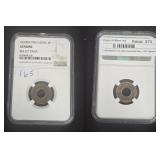 1952 Nepal Copper 4 Paisa Bullet Coin NGC Case