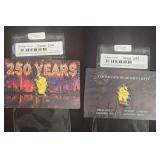 USA 250th Anniversary 1/1000 oz .999 Gold Card