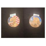 Walking Liberty Colorized Copper Round Coin