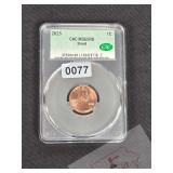 2023 Lincoln Shield Cent Copper CAC MS65RD 1C