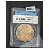 1887 Morgan Silver Dollar PCGS MS65 Toned Coin