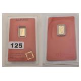 1 Gram Valcambi Suisse Fine Gold Bar In Assay