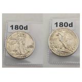 1942-D Walking Liberty Silver Half Dollar Coin