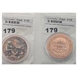 Warmonger Copper Medal Minted Relief Round