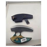 Handmade Ulu Knife With Leather Sheath Case