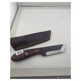 Custom Hand Forged Steel File Knife & Sheath