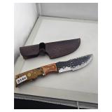 Custom Textured Fixed Blade Hunting Knife 514a
