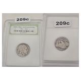 Graded Indian Head Buffalo Nickel 1913-1938