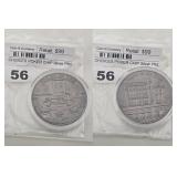 Choices Poker Chip Silver Plated Novelty Coin