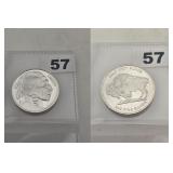 Buffalo Indian Head Half Troy Ounce Silver Round