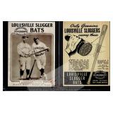 Ruth Gehrig Louisville Slugger Bats Promo Card