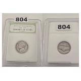 1949 Jefferson Nickel INB Graded Slab Coin