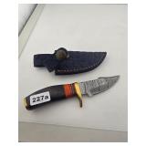 Handmade Damascus Steel Hunting Knife Sheath